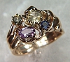 Multi-colored sapphire ring 1.94ct tw