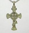 14kt green gold small St Patrick's cross
