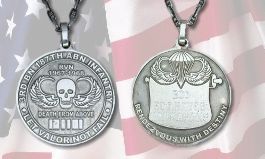 Custom Military Coin Pendant in Sterling Silver