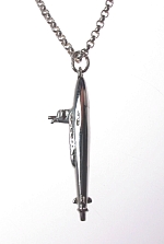 Sterling silver submarine pendant