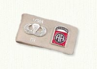 82nd Airborne money clip with engraved initials