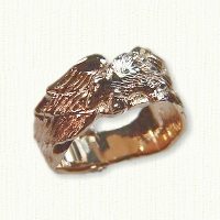 Hand made 2 tone eagle ring