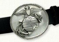 Marine Corps Pewter belt buckleLinks