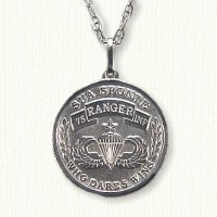 Custom Military Coin Pendant in Sterling Silver