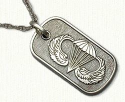 Airborne Wings Dog Tag