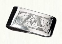 Sterling silver monogram money clip
