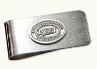 Sterling money clip with raised Niagara University Logo