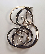 Two tone  J B diamond monogram pin