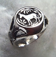 Custom Donkey & Thistle Signet Ring