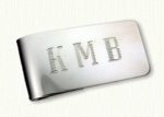 KMB Monogram Money Clip - Machine engraved