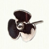 Sterling silver propeller tie tack