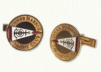 14kt enameled custom burgee cuff links