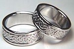 platinum celtic wedding bands