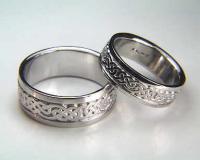 Platinum Celtic Lindesfarne Knot Rings