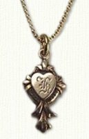 Antique Heart Cross