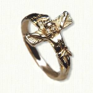 14kt crucifix ring - #RR1663