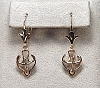 14KY Dove & Cross Earrings on Eurowire Findings, religious jewelry, crosses