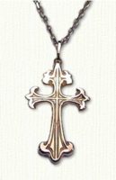 14KY Fleur-de-lis Cross