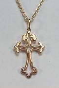 Open Fleur de lis Cross - 1"