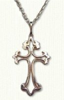 Open Fleur de lis Cross - 1