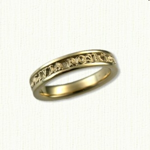 14kt Custom Christening Ring