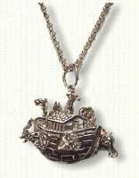 Sterling silver Noah's Ark Charm