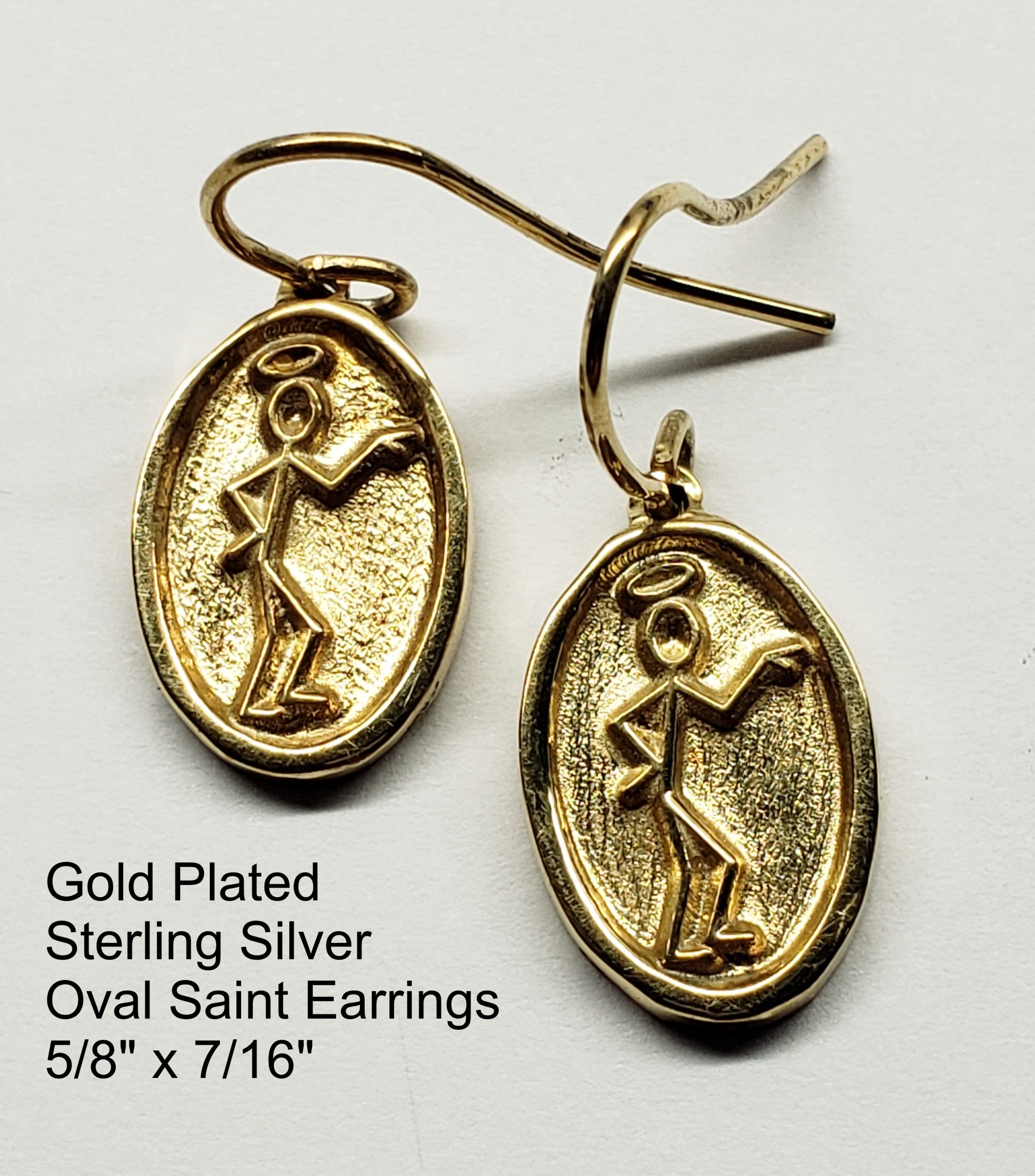Oval Saint Earrings