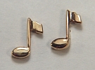 14KY 8th note earrings