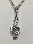 Sterling silver G cleff charm