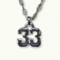 Sterling silver number 33 jersey number