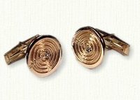 14KY target cuff links with diamond