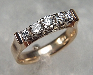 1ct total weight diamond anniversary band