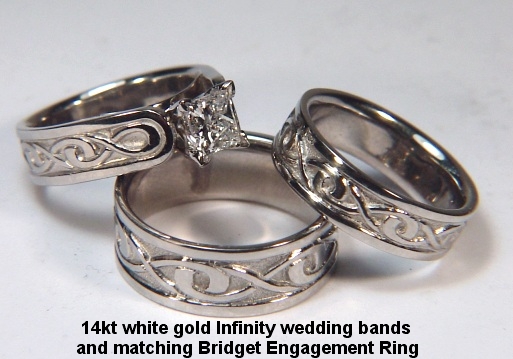 Infinity style wedding band