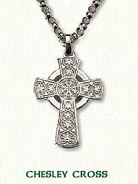 Celtic Chesley Knot Cross in Sterling Silver