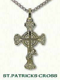 14kt yellow gold St. Patrick's Cross