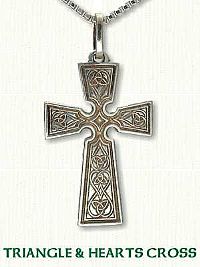 Celtic Triangle & Hearts Cross