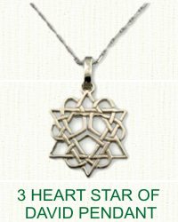 3 Heart Star of David