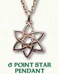 Celtic 6 Point Star Pendant