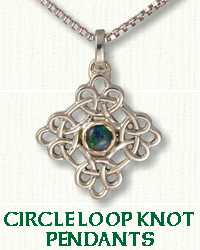 Celtic Circle Loop Knot Pendants