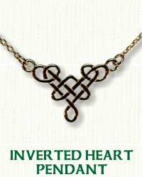 Celtic Inverted Heart Knot Necklace