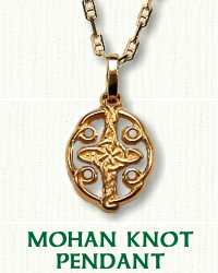 14KY Pierced Celtic Mohan Knot Pendant