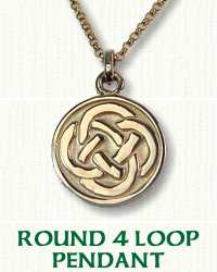 Celtic Round 4 Loop Knot Pendants