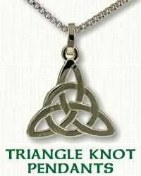 Celtic Triangle Knot with Circle Pendant