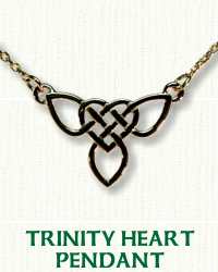 Celtic Trinity Heart Knot Necklace