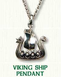 Viking Ship Pendant & Necklace