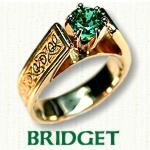 Celtic Bridget engagement rings,