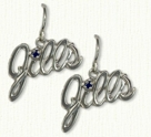 Jills Script Earrings