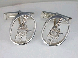 Violin Cuff Links 1 inch size