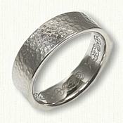 Custom wedding band AK - Reverse etch on inside of band 