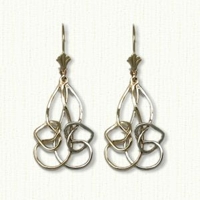 Linked Heart Knot Earring